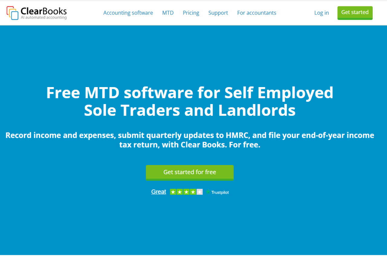Clear Books dashboard